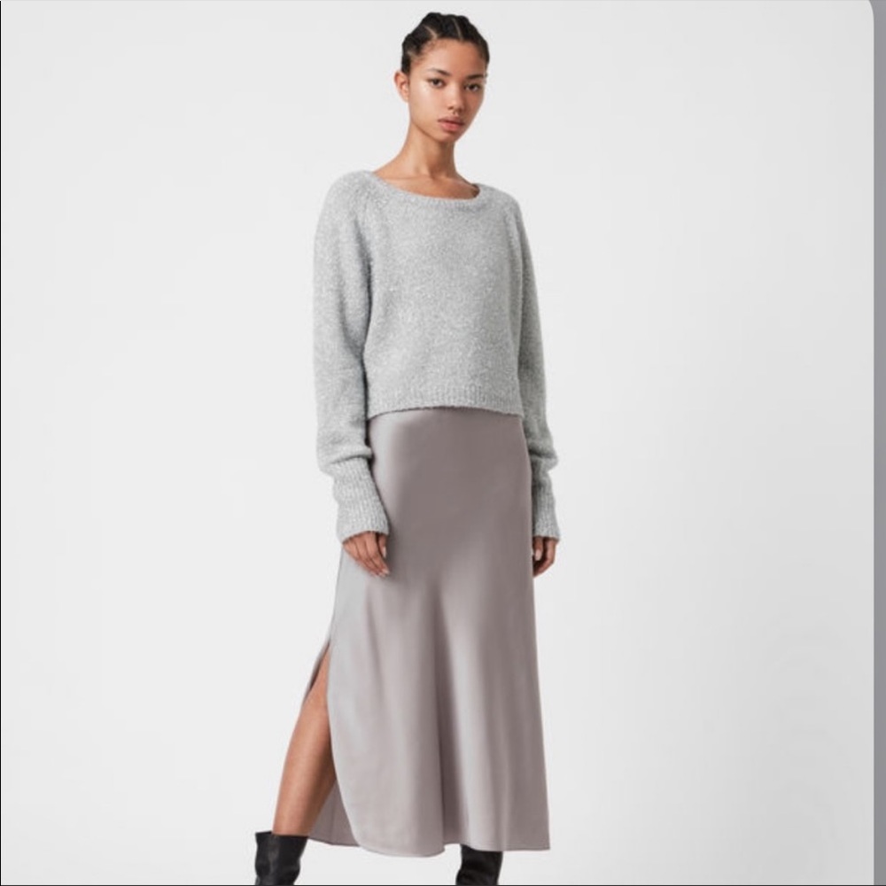 Allsaints tinsel cropped sweater